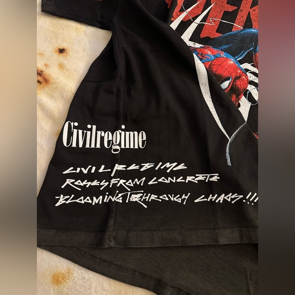 SPIDERMAN WEBS 199X OVERSIZED TEE IN VINTAGE BLACK (M) - Picture 3 of 8